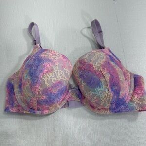 Victoria's Secret demi Multicolor lace molded Lace Bra size 36C